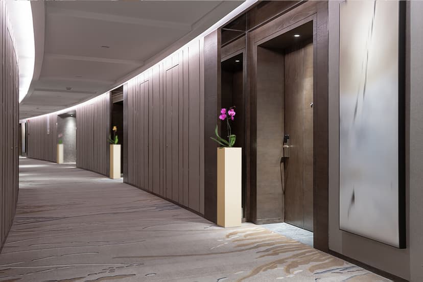 beautiful grey rectangular planter for hotel