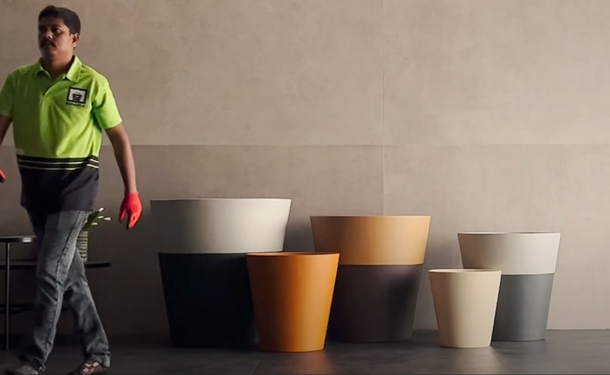 huge conical shaped planters